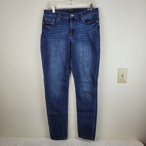 Banana Republic Women's Medium Wash Skinny Fit Blue Jeans Mid Rise Office 28/6